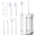 eeVee Mini Cordless Water Flosser X3 and Ultrasonic Electric Toothbrush Y07 Oral Care Bundle in White