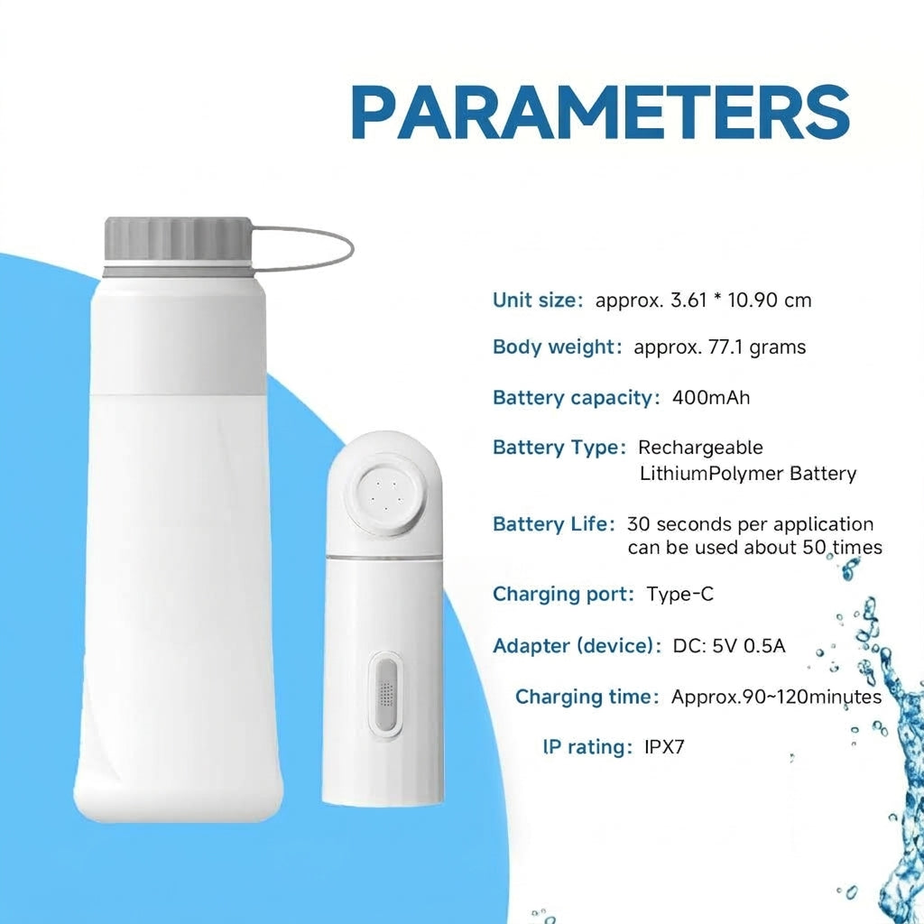 Pureju Electric Portable Bidet Sprayer nozzle extended for use